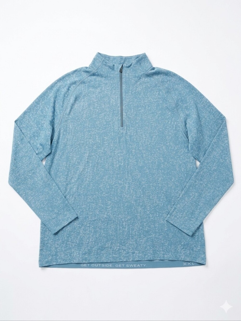 Mens Lululemon Metal Vent Tech 1/2 Zip II Utility Blue / White Size XXL